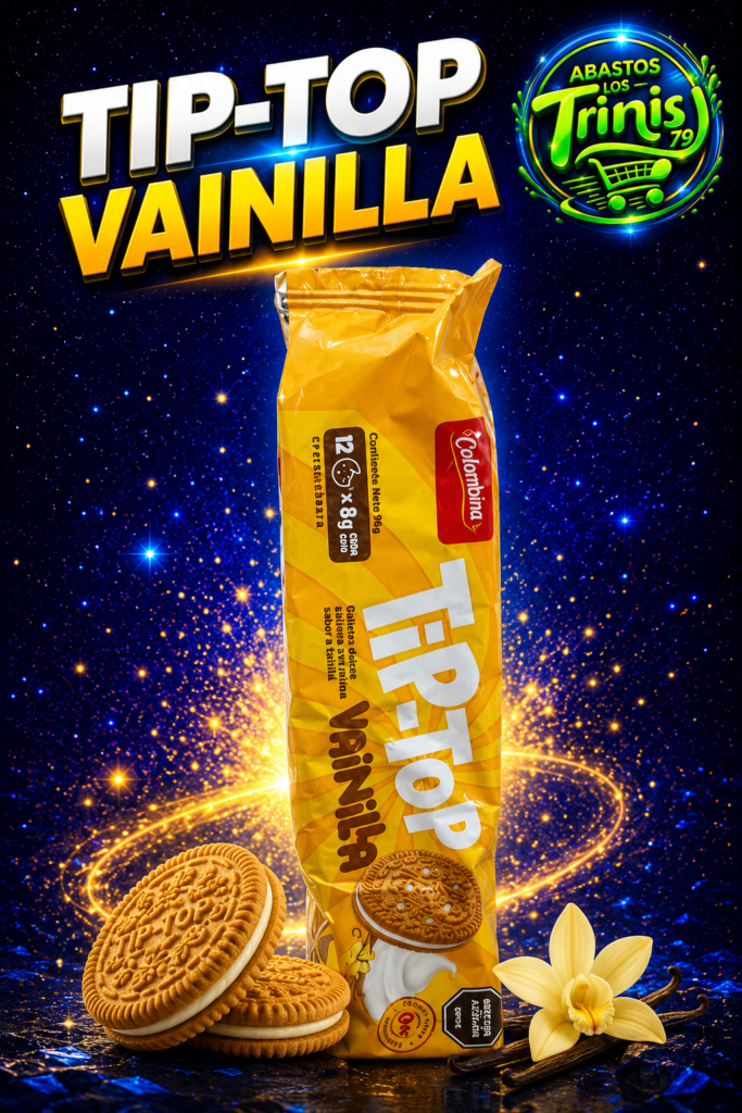 GALLETAS TIP TOP VAINILLA 1 PAQUETA DE 12 UNIDADES