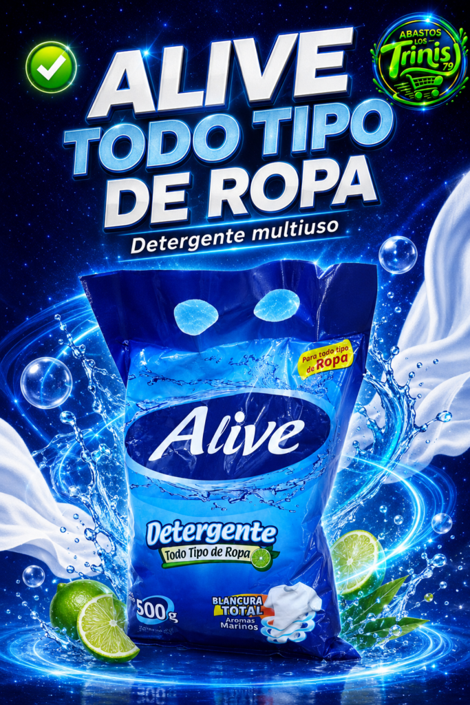 DETERGENTE ALIVET, TODO TIPO DE ROPA 14 UNIDADES