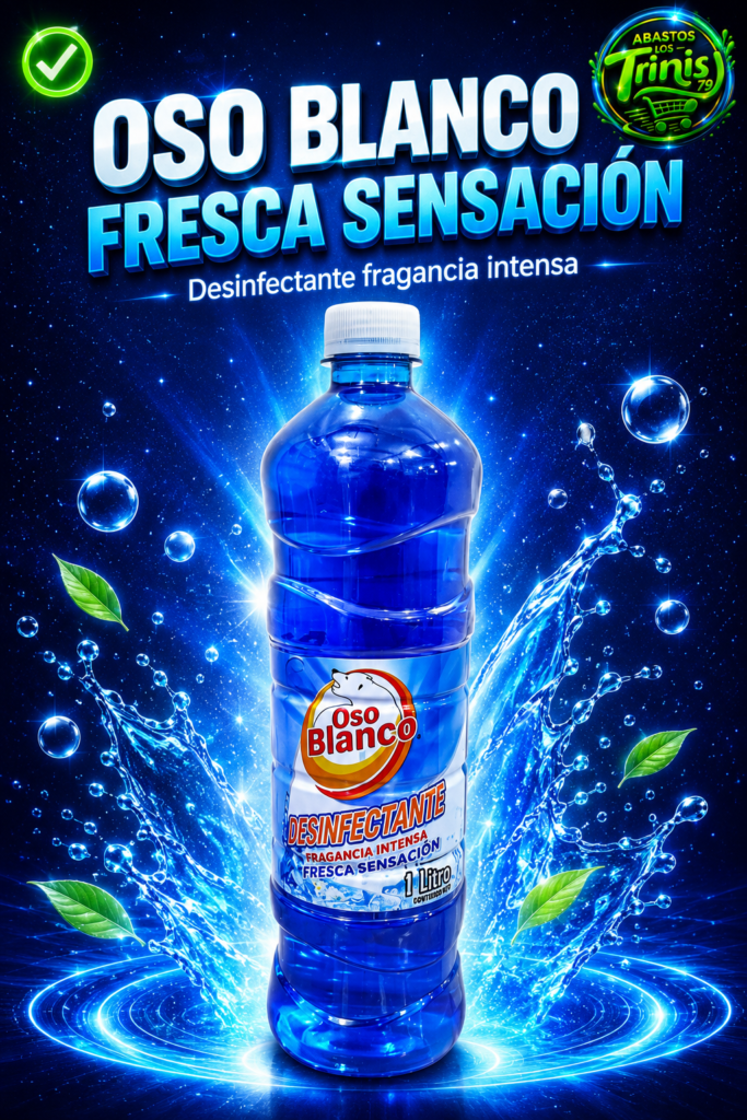 DESIFECTANTE OSO BLANCO FRESA SENSACION, 12 UNIADES