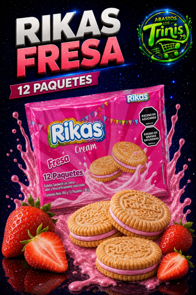 GALLETAS RIKAS FRESA 12 UNIDADES