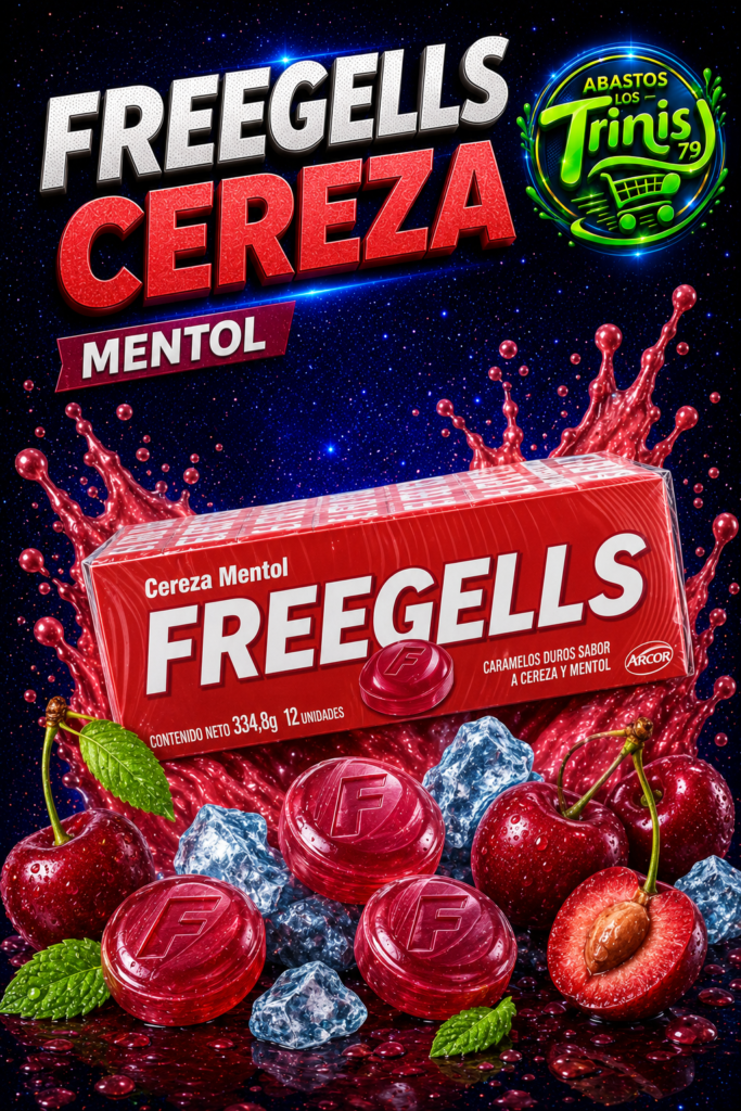 FREEGELLS CEREZA MENTOL 12 UNIDADES