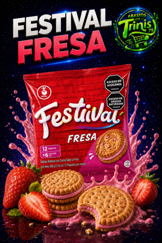 GALLETAS FESTIVAL FRESA 12 UNIDADES
