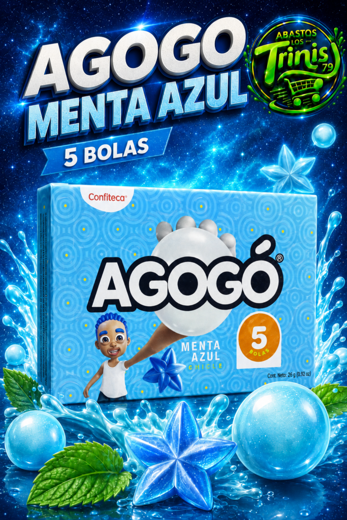 CHICLE AGOGO MENTA AZUL 24 UNIDADES
