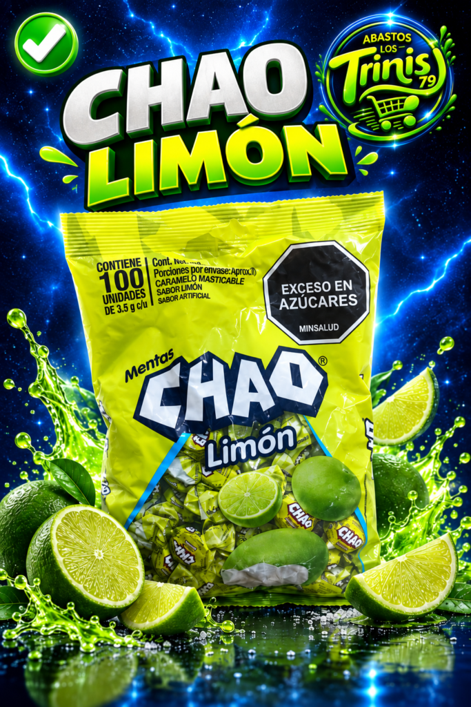 CARAMELO CHAO DE LIMON 1 PAQUETE DE 100 UNIDADES